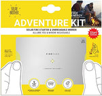 Solar Brother - Adventure Kit - Fuego Solar y pirograbador - Código Morse - Iniciador de Fuego FIRECARD + Espejo SREFLECT + Bolsa Protectora Amarilla