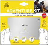 Solar Brother - Adventure Kit - Fuego Solar y pirograbador - Código Morse - Iniciador de Fuego FIRECARD + Espejo SREFLECT + Bolsa Protectora Amarilla