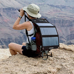 Cargador solar 21W Dual USB, PowerPort Solar para iPhone 7 / 6s / Plus, iPad Pro / Air 2 / mini, Galaxy S7 / S6 / Edge / Plus, Note 5/4, LG, Nexus, HTC y más