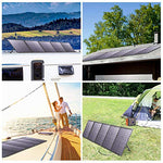 Cargador Solar Plegable 100W con PD 45W Tipo-C, Dual USB Puertos y 12-18V DC Salida para Generador Portátil, Teléfono Celular o Batería, Carga Rápida