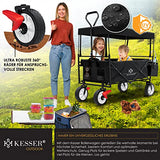 KESSER® Carro de Mano Plegable con Techo Carro de Mano para el Transporte de Equipos | Incluye 2 Bolsillos de Malla y un Bolsillo Exterior | Neumáticos de Goma Maciza | 100 kg Capacidad