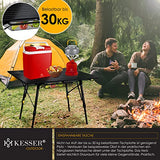 Kesser® Mesa de Camping Plegable, Mesa de Camping con Marco de Aluminio, Tablero Enrollable, Mesa Plegable con Ajuste de Altura Incl. Bolsa de Transporte con Correa, 120 x 70cm - bis 30 kg